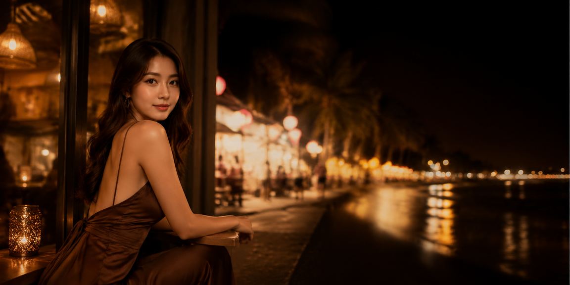 Cảnh Mũi Né với người chơi slot game trên điện thoại bên ly cà phê Việt Nam